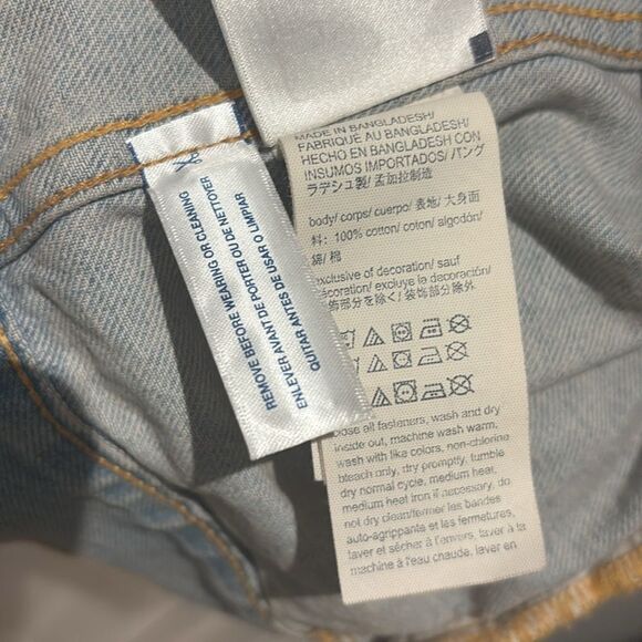 Tommy Hilfiger denim distressed collared jacket SZ Xlarge - Picture 5 of 6